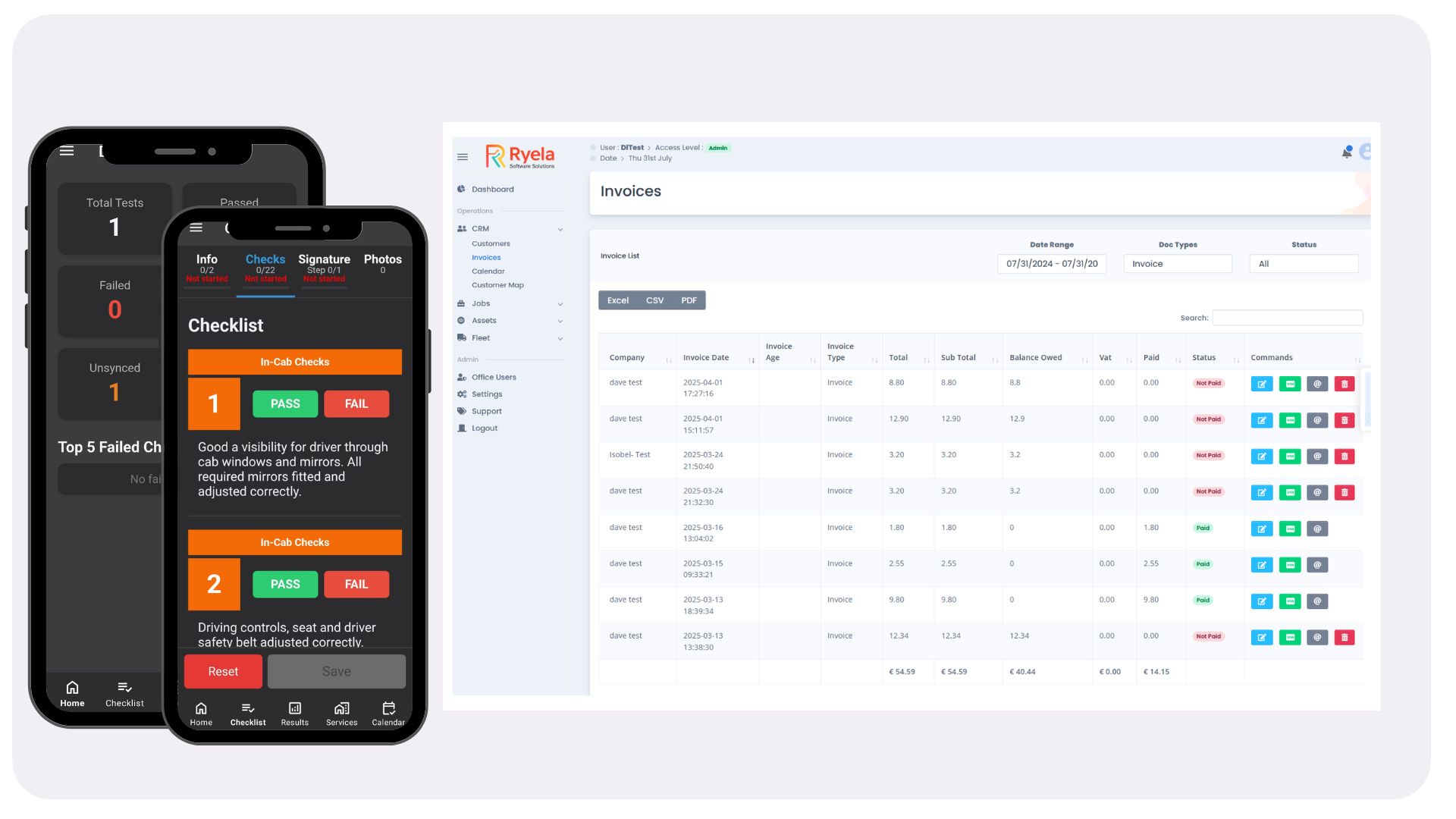 Ryela driver checklist and fleet compliance platform